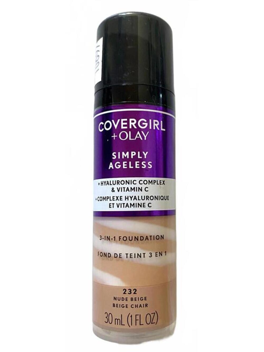 New COVERGIRL + Olay Simply Ageless 3-in-1 Foundation 232 Soft Beige (Sealed)
